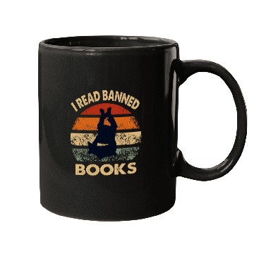 Discover Reading Image Picture Reader I Read Banned Books Mugs
