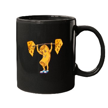Discover Macaroni Lifting Cheese Macaroni Weightlifting Mugs