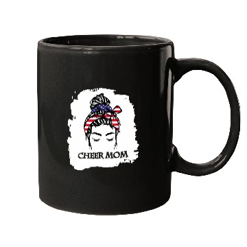 Discover Cheer Mom USA Flag 1 Mugs