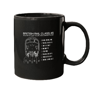 Discover British Rail Class 45 Train Multi Unit Coupling Diagram Mugs