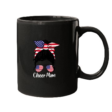 Discover Cheer Mom USA Flag Mugs