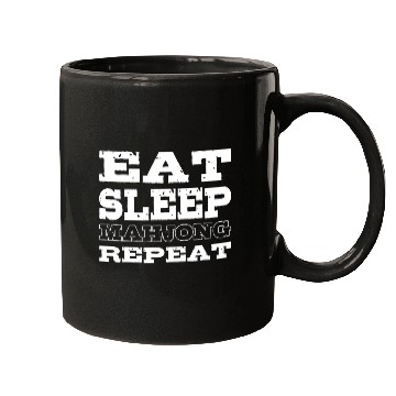 Discover Eat Sleep Mahjong Bettor Mugs