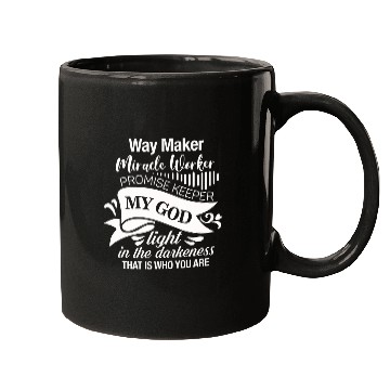 Discover Way maker miracle worker promise keeper Mugs