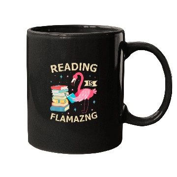 Discover Reading Is Flamazing Funny Flamingo Book Lover Reader Gift Mugs