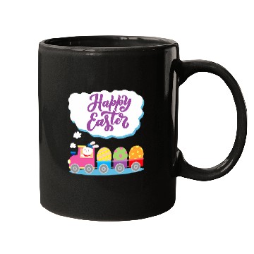 Discover Easter Bunny Egg Hunt Train with Bunny Conductor Mugs