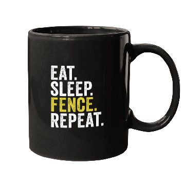 Discover Eat Sleep Fence Repeat Funny Fencing 1 Mugs