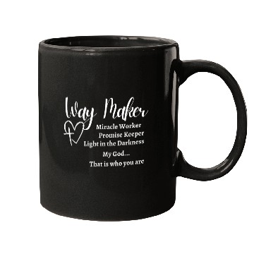 Discover Way Maker Miracle Worker Promise Keeper Christian Jesus Mugs