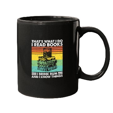 Discover Thats What I Do I Read Book I Drink Rum I Know Things Mugs