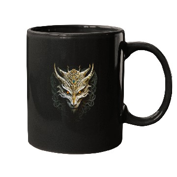 Discover Dragon Mandala Graphic Fantasy Artwork Dragon Mugs