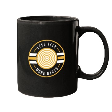Discover Less Talk More Darts Bullseye Dart Player Mugs