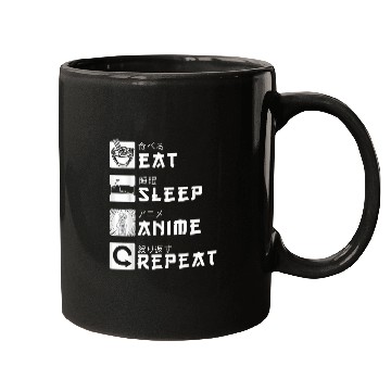 Discover Eat Sleep Anime Repeat Japanese Manga Lover Cosplay Gift Mugs