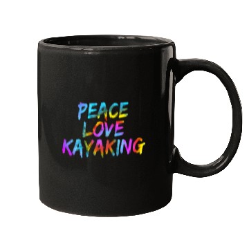 Discover Peace Love Kayaking Kayak Boat Paddling Whitewater Canoeist Mugs