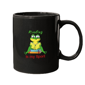 Discover Reading Is My Sport Book Lovers Frog Reading Reading Mugs