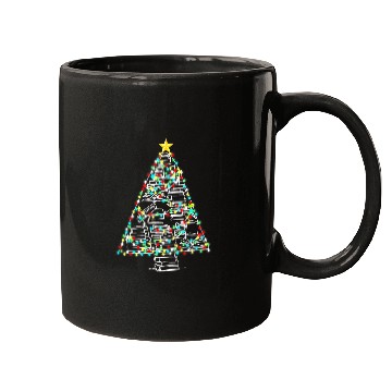 Discover book christmas tree book reading lovers chritmas Mugs