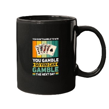 Discover Play and Gamble to Win Pokers Ace Pokers player game night Mugs
