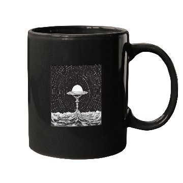 Discover Deep Space Alien Signal Drawing Mugs