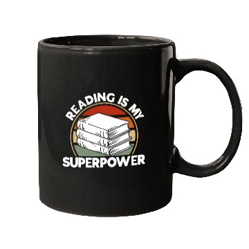 Discover Reading Is My Superpower Book Nerd Bookworm 4 Mugs