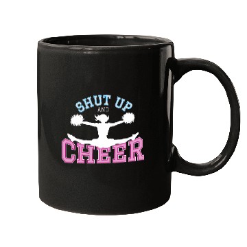Discover Cheerleader Shut Up And Cheer Pompoms Cheerleading Mugs