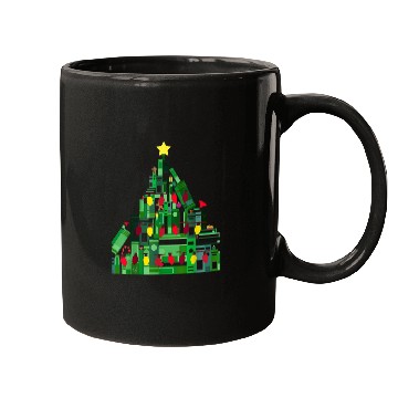 Discover Green Christmas Book Tree Mugs