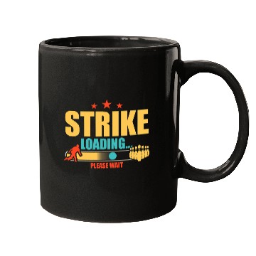 Discover Bowling Strike Loading Please Wait Bowler Bowling Player 1 Mugs