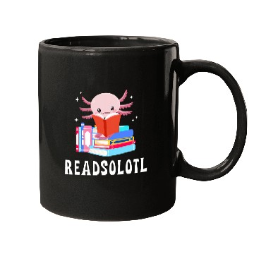 Discover Readsolotl Axolotls Reading Fish Lizard Book 1 Mugs