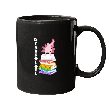 Discover Readsolotl Axolotls Reading Fish Lizard Book 4 Mugs