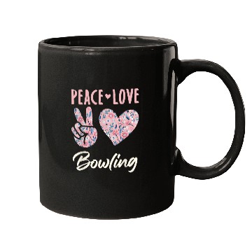 Discover Peace Love Bowling 1 Mugs