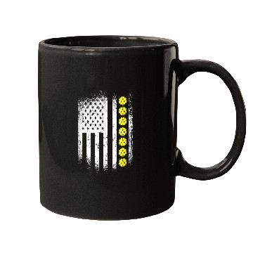 Discover Pickleball American Flag Pickleball Player Mugs