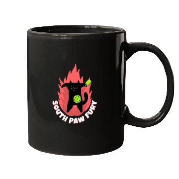 Discover South Paw Fury Angry Cat Pickleball Mugs