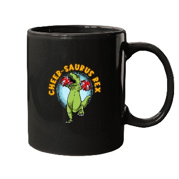 Discover CheerSaurus Rexs TRexs Dinosaur Cheerleading Cheerleader Mugs