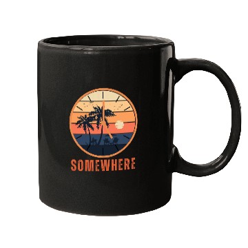 Discover It s 5 O clock Somewhere Retro Sunset Beach Summer Mugs