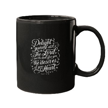 Discover Delight Yourself In The Lord Psalm 374 Christian Scripture Mugs