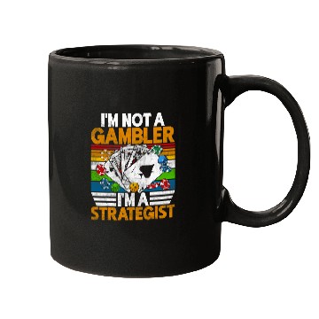 Discover Pokers Game Night Blackjack Gambling Holdem Pokers Player 6 Mugs