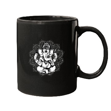 Discover Lord Ganesha Yoga Meditation Gift for Men Mugs