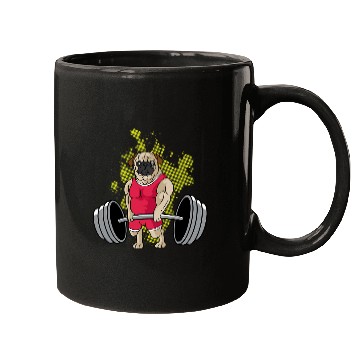 Discover Pug Weightlifting Workout Coachss Mugs