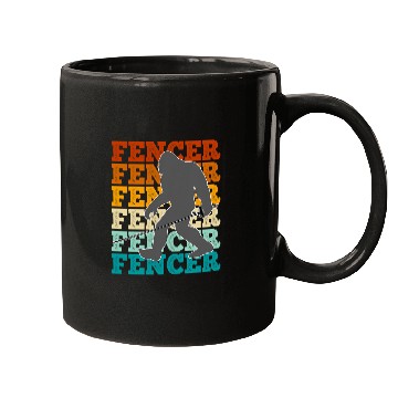 Discover Fencing bigfoots Retro Fencer Epee swordss Mugs
