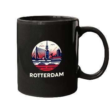 Discover Rotterdam Skyline A Modern City s Artistic View Mugs