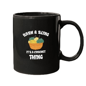 Discover Crocheting Yarn And Bling Sewing Crochet Knitter Crocheter Mugs