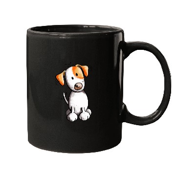 Discover Cute Jack Russell Terrier Drawing Mugs