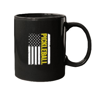 Discover American Flag US Pickleball Funny Pickleball Mugs