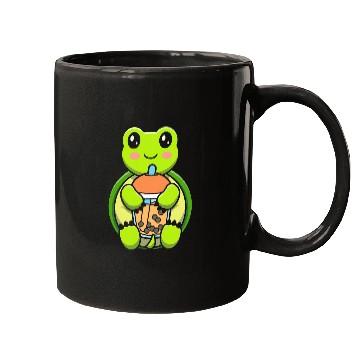 Discover Bubble Milk Tea Turtle Cute Turtle Drinking Boba Milk Tea 1 Mugs