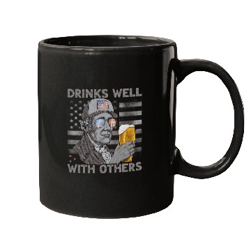 Discover 4th of July Hamilton Drunk Beer Drinks Well With Others Men Mugs