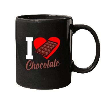 Discover I Love Chocolate Funny Chocolates Lover Eater Graphic Mugs