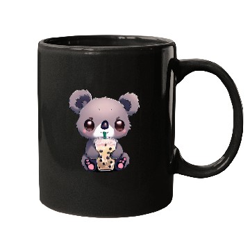 Discover Cute Koala Boba Milk Tea Boy Girl Funny 2 Mugs