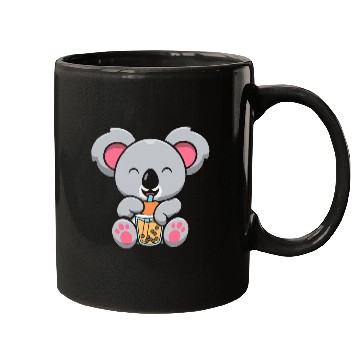 Discover Bubble Milk Tea Koala Cute Koala Drinking Boba Milk Tea Mugs