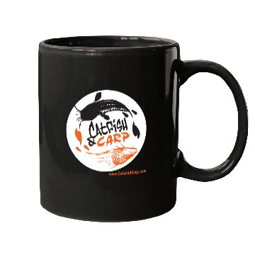 Discover Catfish and Carp Circle Logo Mugs