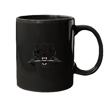 Discover weight lifting wolf clear Mugs
