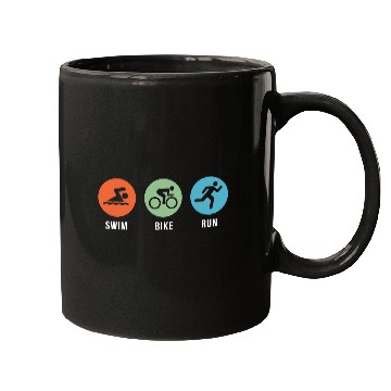 Discover Swim Bike Run Mugs
