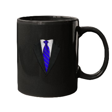Discover Suit and Neck Tie Real Blue Mugs