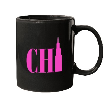 Discover Chicago - Neon Pink Mugs